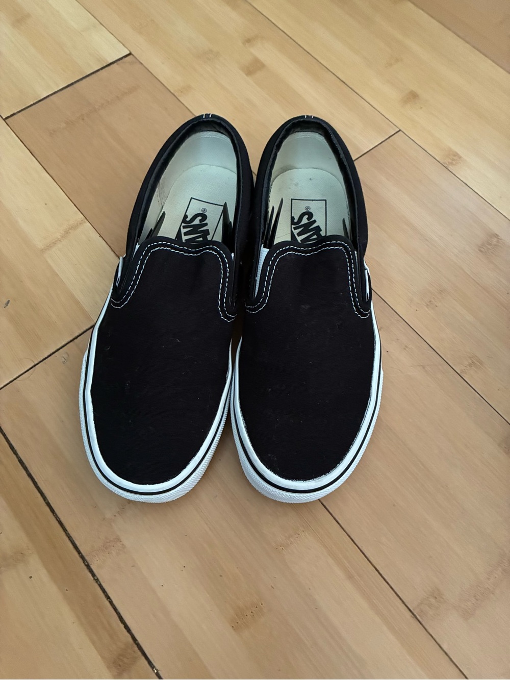 Vans Black Classic Slip-On Canvas Loafers